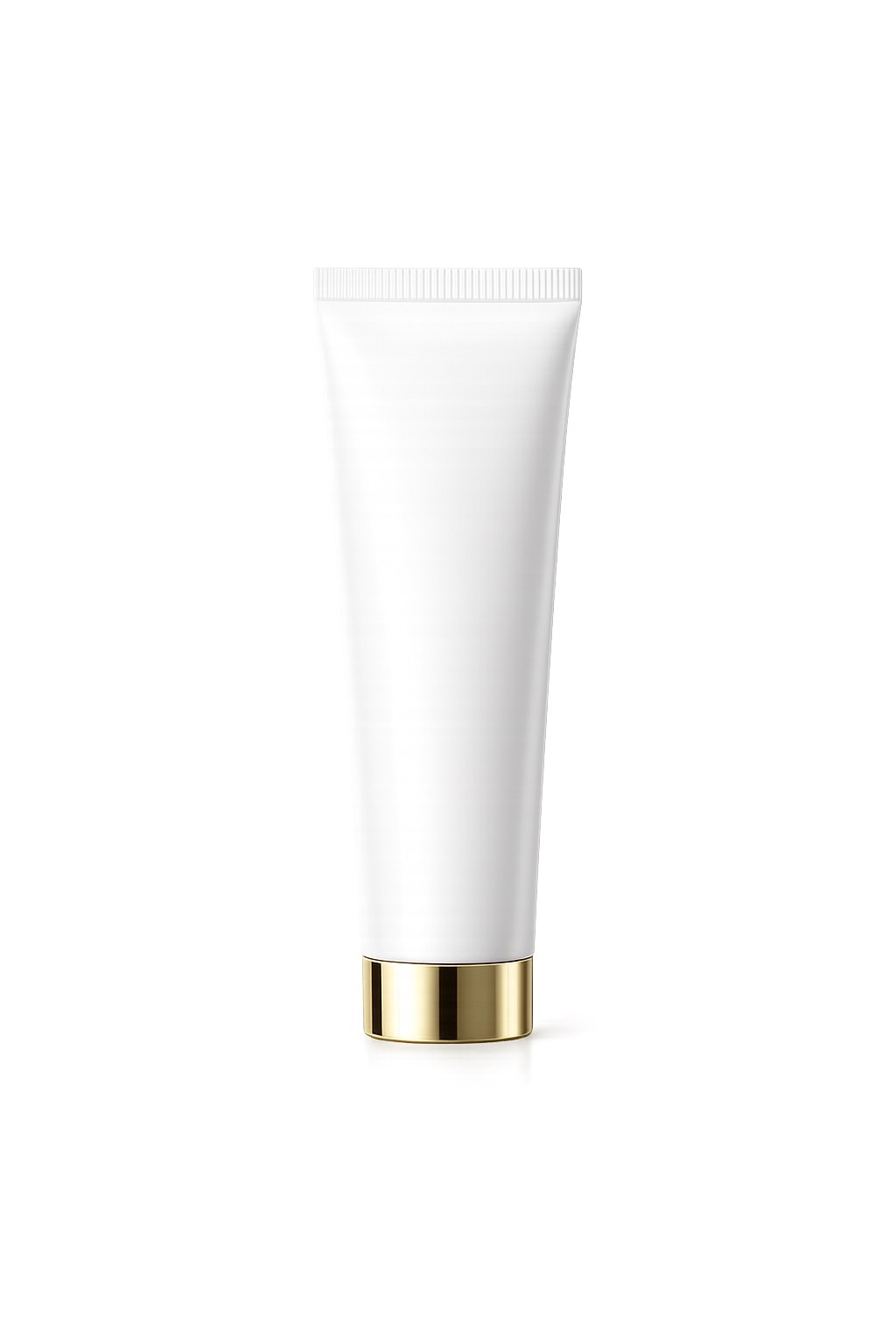 Skincare tube with gold base